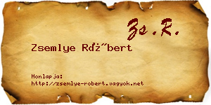 Zsemlye Róbert névjegykártya